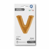 Palloncino in Foil 14" Lettera V Oro "Gold" Lettere 14" Oro "Gold"