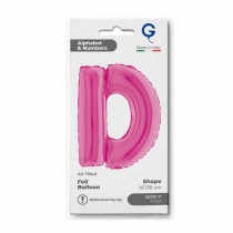 Palloncino in Foil 14" Lettera D Fucsia "Hot Pink" Lettere 14" Fucsia "Hot Pink"