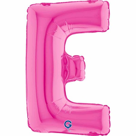 Palloncino in Foil 14" Lettera E Fucsia "Hot Pink" Lettere 14" Fucsia "Hot Pink"