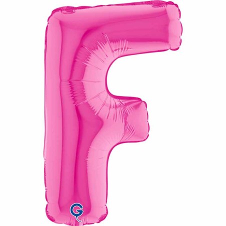 Palloncino in Foil 14" Lettera F Fucsia "Hot Pink" Lettere 14" Fucsia "Hot Pink"