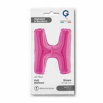Palloncino in Foil 14" Lettera H Fucsia "Hot Pink" Lettere 14" Fucsia "Hot Pink"