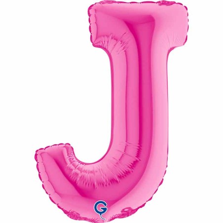 Palloncino in Foil 14" Lettera J Fucsia "Hot Pink" Lettere 14" Fucsia "Hot Pink"