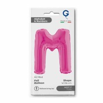 Palloncino in Foil 14" Lettera M Fucsia "Hot Pink" Lettere 14" Fucsia "Hot Pink"