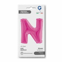 Palloncino in Foil 14" Lettera N Fucsia "Hot Pink" Lettere 14" Fucsia "Hot Pink"