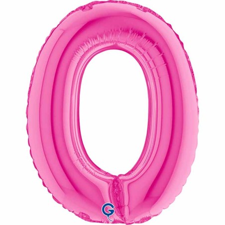 Palloncino in Foil 14" Lettera O Fucsia "Hot Pink" Lettere 14" Fucsia "Hot Pink"