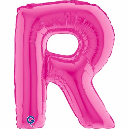 Palloncino in Foil 14" Lettera R Fucsia "Hot Pink" Lettere 14" Fucsia "Hot Pink"