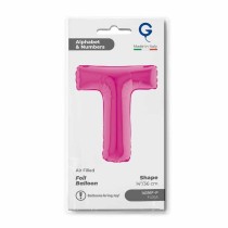 Palloncino in Foil 14" Lettera T Fucsia "Hot Pink" Lettere 14" Fucsia "Hot Pink"