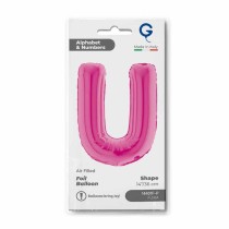 Palloncino in Foil 14" Lettera U Fucsia "Hot Pink" Lettere 14" Fucsia "Hot Pink"