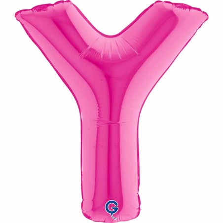 Palloncino in Foil 14" Lettera Y Fucsia "Hot Pink" Lettere 14" Fucsia "Hot Pink"