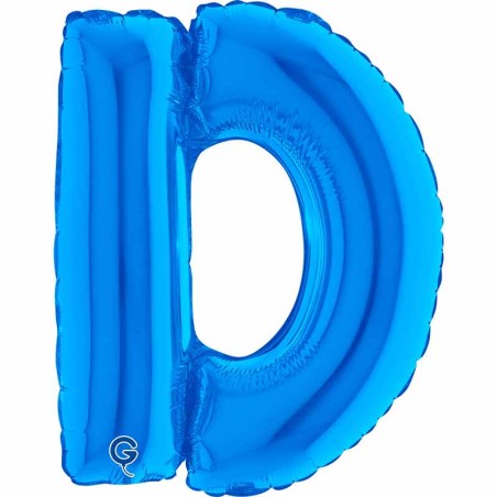 Palloncino in Foil 14" Lettera D Blu "Blue" Lettere 14" Blu "Blue"