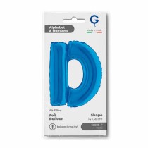Palloncino in Foil 14" Lettera D Blu "Blue" Lettere 14" Blu "Blue"