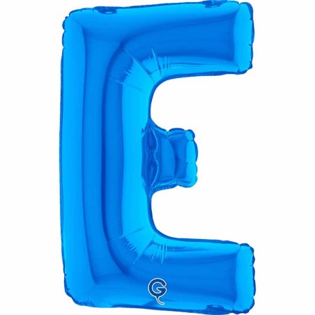 Palloncino in Foil 14" Lettera E Blu "Blue" Lettere 14" Blu "Blue"