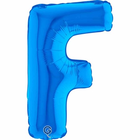 Palloncino in Foil 14" Lettera F Blu "Blue" Lettere 14" Blu "Blue"