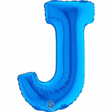 Palloncino in Foil 14" Lettera J Blu "Blue" Lettere 14" Blu "Blue"