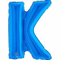 Palloncino in Foil 14" Lettera K Blu "Blue" Lettere 14" Blu "Blue"