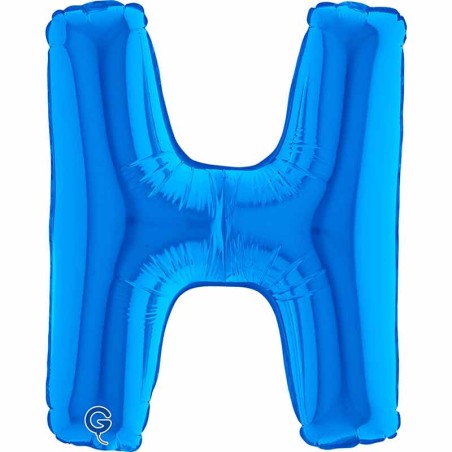 Palloncino in Foil 14" Lettera H Blu "Blue" Lettere 14" Blu "Blue"