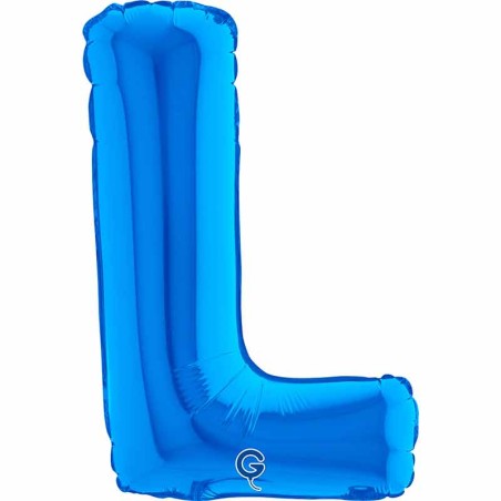 Palloncino in Foil 14" Lettera L Blu "Blue" Lettere 14" Blu "Blue"