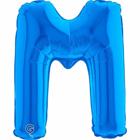 Palloncino in Foil 14" Lettera M Blu "Blue" Lettere 14" Blu "Blue"