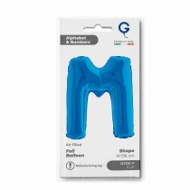 Palloncino in Foil 14" Lettera M Blu "Blue" Lettere 14" Blu "Blue"