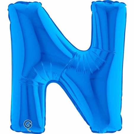 Palloncino in Foil 14" Lettera N Blu "Blue" Lettere 14" Blu "Blue"