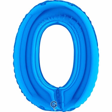 Palloncino in Foil 14" Lettera O Blu "Blue" Lettere 14" Blu "Blue"