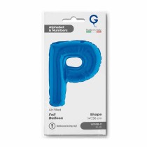 Palloncino in Foil 14" Lettera P Blu "Blue" Lettere 14" Blu "Blue"