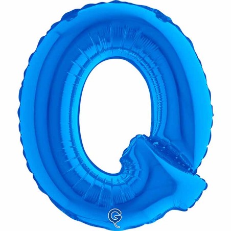 Palloncino in Foil 14" Lettera Q Blu "Blue" Lettere 14" Blu "Blue"