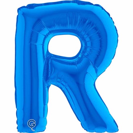 Palloncino in Foil 14" Lettera R Blu "Blue" Lettere 14" Blu "Blue"