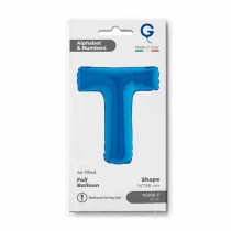 Palloncino in Foil 14" Lettera T Blu "Blue" Lettere 14" Blu "Blue"