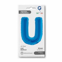 Palloncino in Foil 14" Lettera U Blu "Blue" Lettere 14" Blu "Blue"