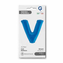 Palloncino in Foil 14" Lettera V Blu "Blue" Lettere 14" Blu "Blue"