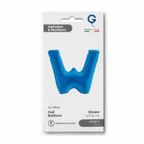 Palloncino in Foil 14" Lettera W Blu "Blue" Lettere 14" Blu "Blue"