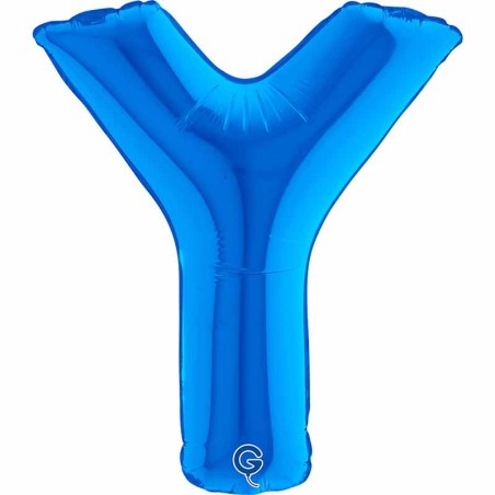 Palloncino in Foil 14" Lettera Y Blu "Blue" Lettere 14" Blu "Blue"