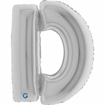 Palloncino in Foil 40" Lettera "D" grande Argento Lettere 40" Argento "Silver"