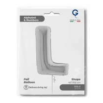 Palloncino in Foil 40" Lettera "L" grande Argento Lettere 40" Argento "Silver"