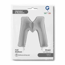 Palloncino in Foil 40" Lettera "M" grande Argento Lettere 40" Argento "Silver"