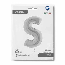 Palloncino in Foil 40" Lettera "S" grande Argento Lettere 40" Argento "Silver"