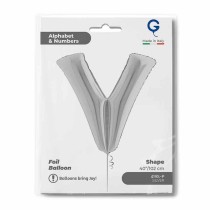 Palloncino in Foil 40" Lettera "V" grande Argento Lettere 40" Argento "Silver"
