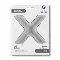 Palloncino in Foil 40" Lettera "X" grande Argento Lettere 40" Argento "Silver"