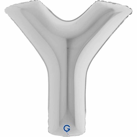 Palloncino in Foil 40" Lettera "Y" grande Argento Lettere 40" Argento "Silver"
