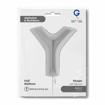 Palloncino in Foil 40" Lettera "Y" grande Argento Lettere 40" Argento "Silver"