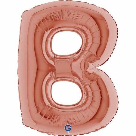 Palloncino in Foil 40" Lettera "B" grande Rose Gold Lettere 40" Rose Gold