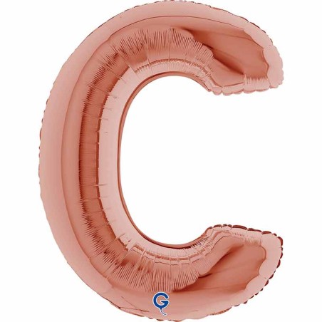 Palloncino in Foil 40" Lettera "C" grande Rose Gold Lettere 40" Rose Gold