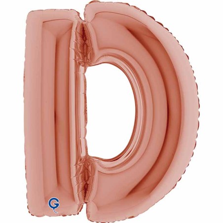 Palloncino in Foil 40" Lettera "D" grande Rose Gold Lettere 40" Rose Gold