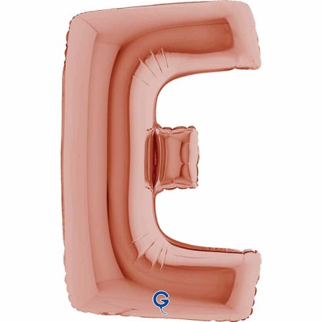 Palloncino in Foil 40" Lettera "E" grande Rose Gold Lettere 40" Rose Gold