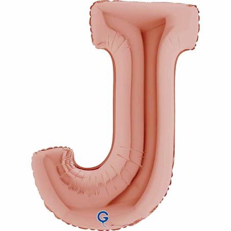 Palloncino in Foil 40" Lettera "J" grande Rose Gold Lettere 40" Rose Gold