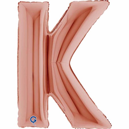 Palloncino in Foil 40" Lettera "K" grande Rose Gold Lettere 40" Rose Gold