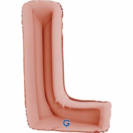 Palloncino in Foil 40" Lettera "L" grande Rose Gold Lettere 40" Rose Gold