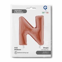 Palloncino in Foil 40" Lettera "N" grande Rose Gold Lettere 40" Rose Gold