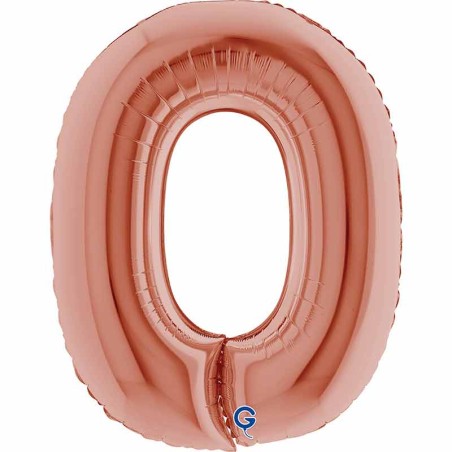 Palloncino in Foil 40" Lettera "O" grande Rose Gold Lettere 40" Rose Gold